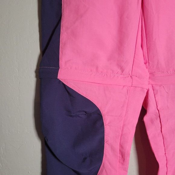 NWT M2C Pink and Blue 2 in 1 Wind Pants and Shorts Removable Legs Size Small - Picture 3 of 6